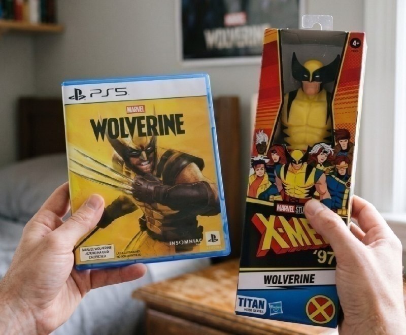 Kit Marvel's Wolverine PlayStation 5 + Boneco Wolverine Marvel Titan Heroes X-Men + Frete Grátis