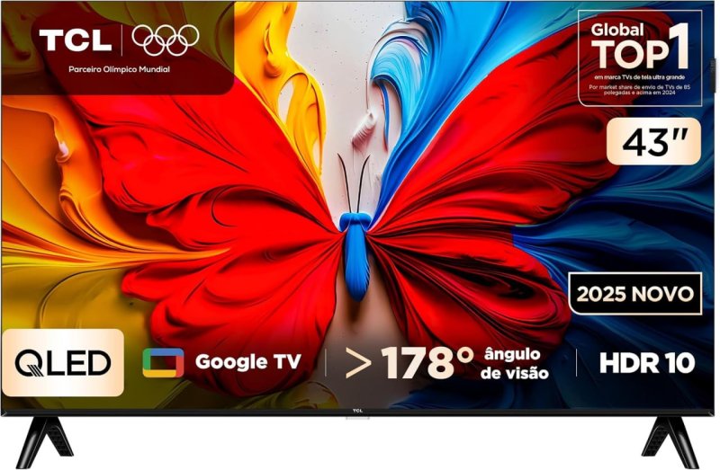 TCL 43 Polegadas Full HD QLED - Google TV HDR10 Dolby Audio