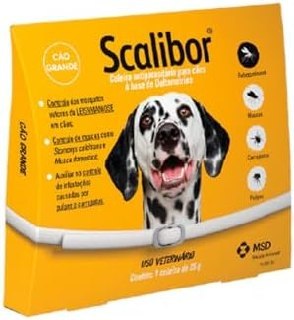 Scalibor® 25g Coleira Antiparasitária contra mosquitos vetores da Leishmaniose Cães porte grande 65cm MSD Saúde Animal