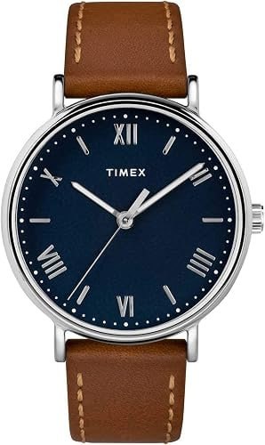 Timex Relógio masculino Southview com pulseira de couro de 41 mm