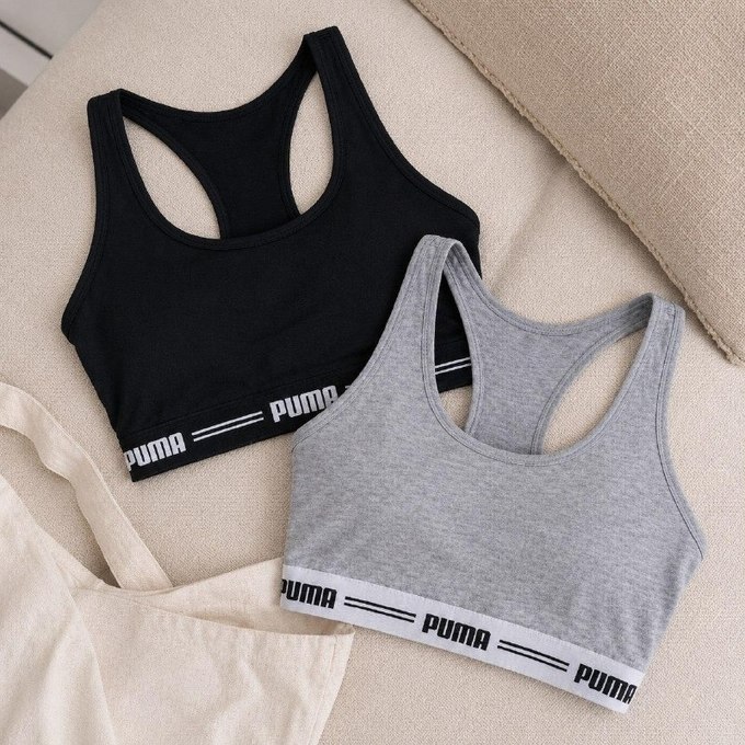 Kit com 2 Top Academia Puma Fitness Algodão + Frete Grátis