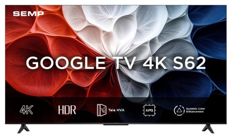 Smart TV Semp 43 Polegadas LED Hva 4K S62 WiFi Bluetooth Google TV