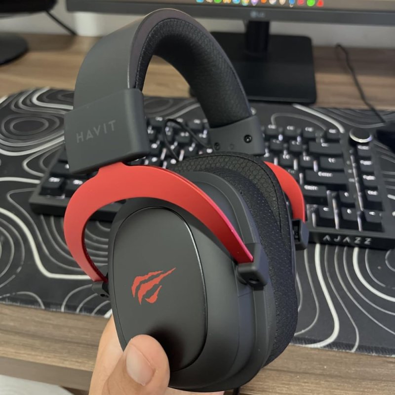 Headphone Fone de Ouvido Havit H2002d Black Red