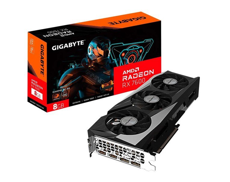 Placa de Vídeo RX 7600 GAMING OC 8G AMD Radeon Gigabyte, 8GB
