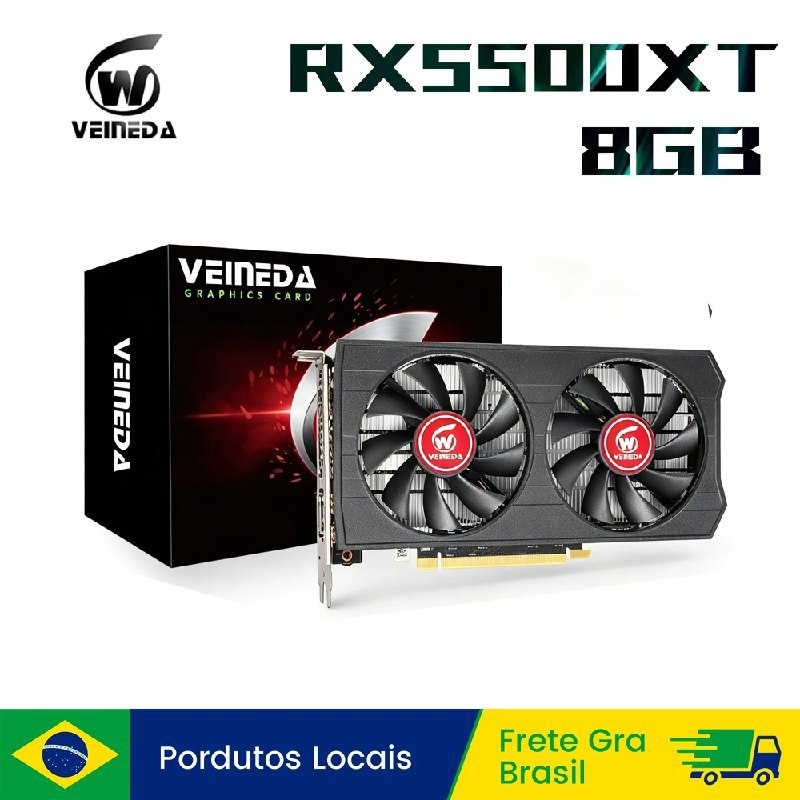 Placa de vídeo RX 5500 XT 8GB Veineda Pcie 4.0
