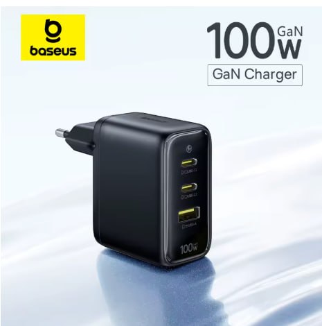 Baseus Carregador 100W GAN - Quick Charge Power Delivery