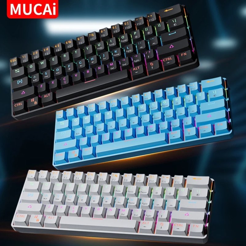 Teclado Mecânico Mucai MK61 RGB Hot Swappable