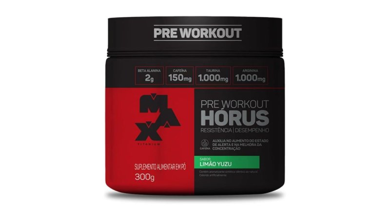 Pré treino Horus Max Titanium Sabor Limão yuzu 300g