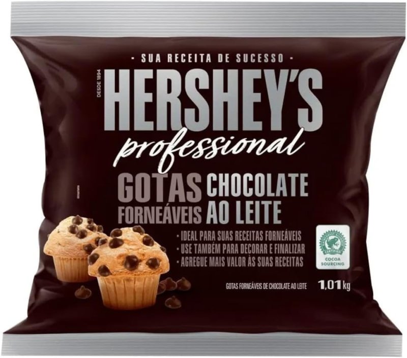 Gotas Forneáveis Hershey's Professional Chocolate ao Leite 1,01kg