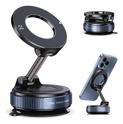 Suporte Celular Carro Magnético Rotativo 360dobrável Ventosa