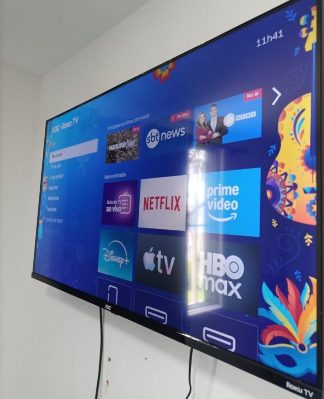 Smart TV 40" AOC Roku TV DLED Full HD