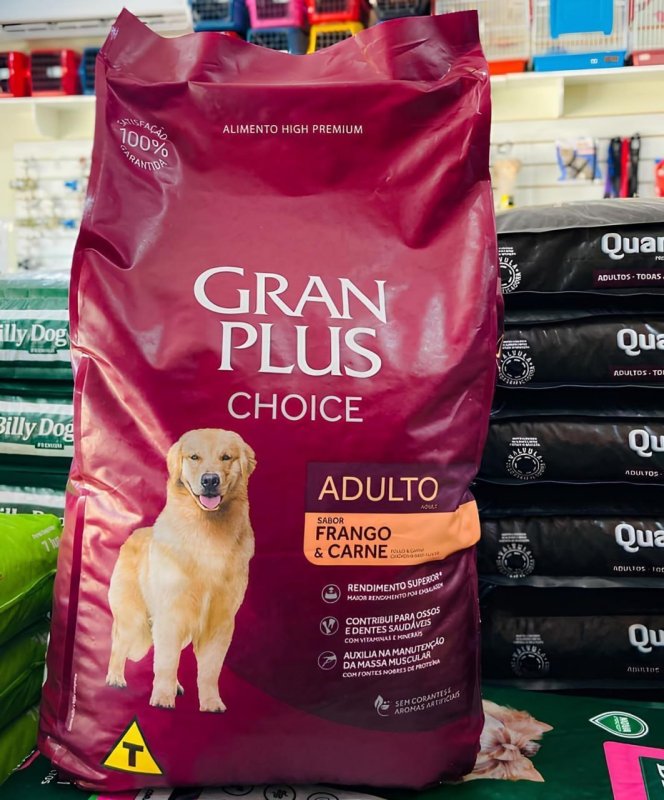 Ração Granplus Choice Frango E Carne Cães Adultos 10,1Kg