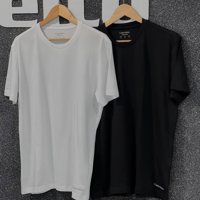Kit com 2 Camisetas Crew-Neck Calvin Klein + Frete Grátis