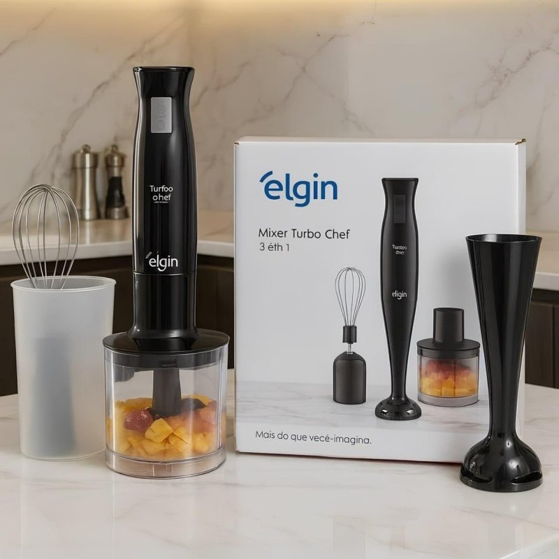 Mixer Turbo Chef Elgin 3 Em 1 200w 127V Preto