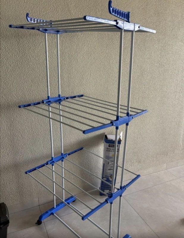 Varal De Chão Grande, 3 Andares Dobrável