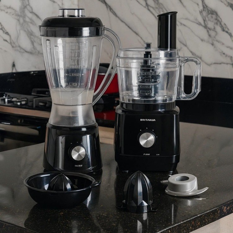 Multiprocessador Britânia BMP900 1000W 3 em 1 Inox Preto