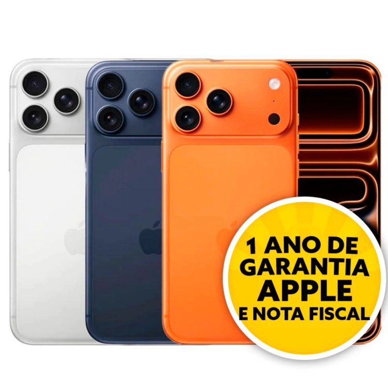 Celular IPhone 17 Pro Max 256GB 5G Dual E-sim Lacrado Original 1 Ano De Garantia Apple