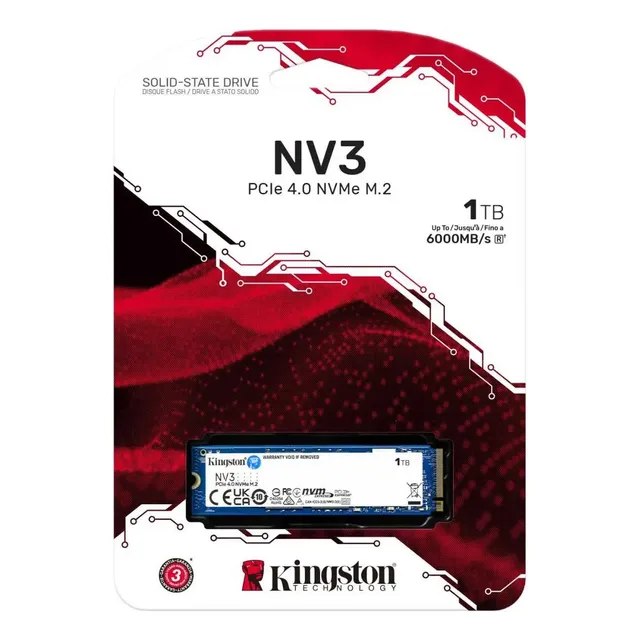 Kingston NV3 SSD M.2 NVMe 1TB PCIe 4.0