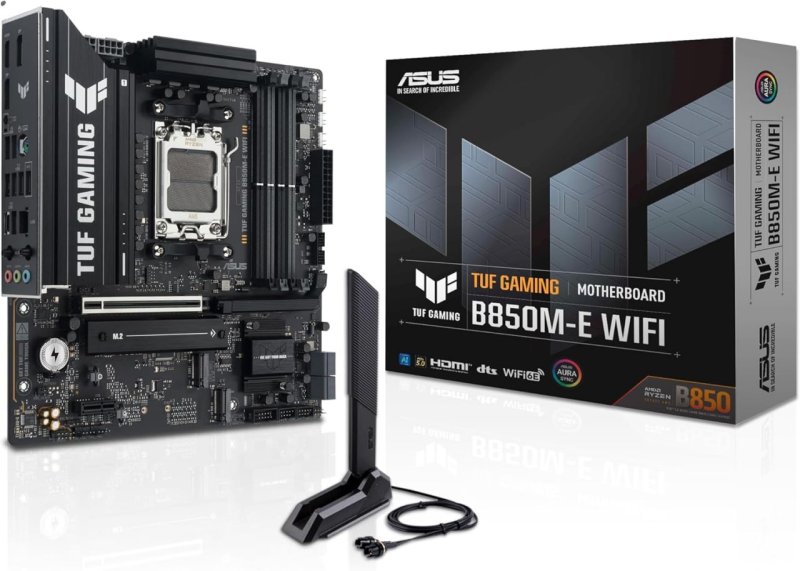 Asus TUF GAMING B850M-E WIFI Placa Mãe AM5 DDR5 HDMI M.2 USB 3.2