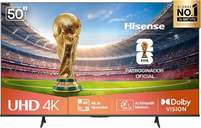 Smart TV 50" Hisense 4K DLED 50A6NV + Frete Grátis
