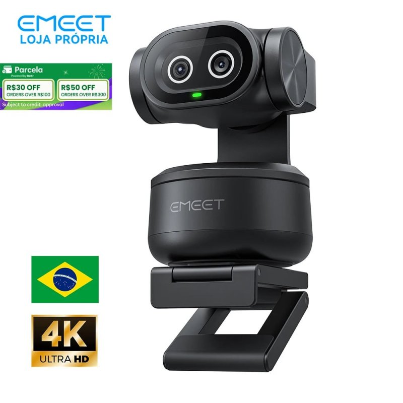 Webcam Emeet PIXY 4k Ai Tracking Autofoco Dual Webcam 300° Ptz Camera Para Pc