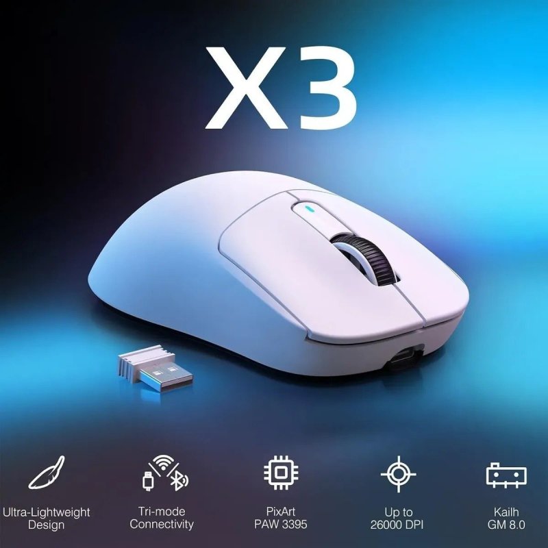 Mouse Sem Fio Attack Shark X3, Sensor PAW3395