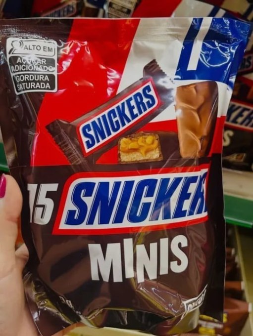 Chocolate Snickers Original Minis 15Un + Frete Grátis