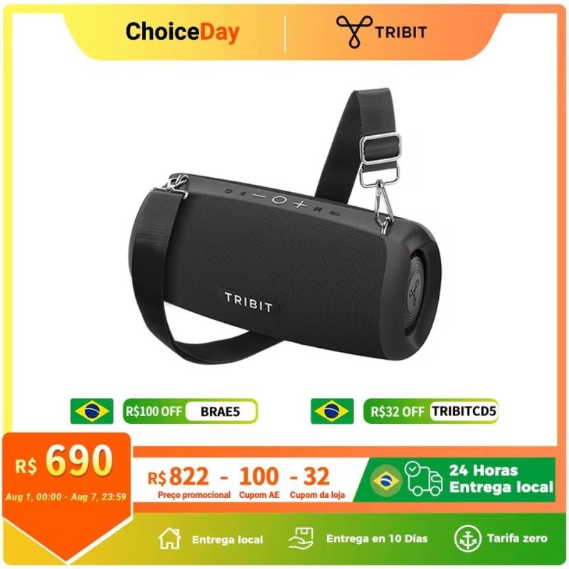 Caixa Bluetooth TRIBIT StormBox Lava 80W