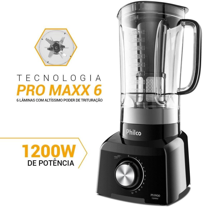 Philco Ph900 - 3L - Liquidificador Preto 220V