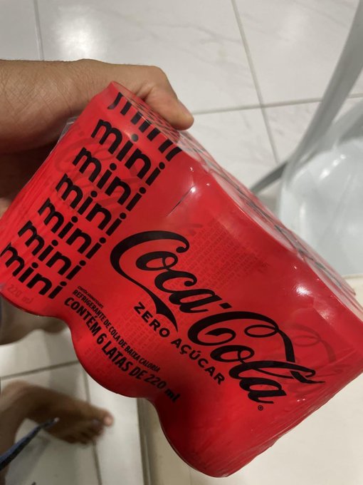 Pack de Coca-Cola Sem Açúcar Lata 220mL 6 unidades + Frete Grátis