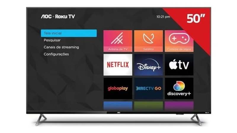 Smart Tv 50" Aoc Roku 4K Série 6125-50U6125/78G