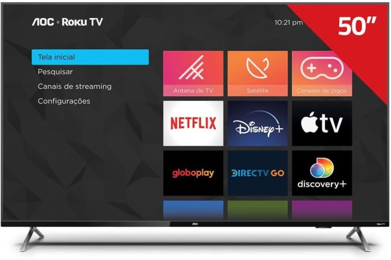 AOC Roku 50" 4K Série 6125 - Smart TV
