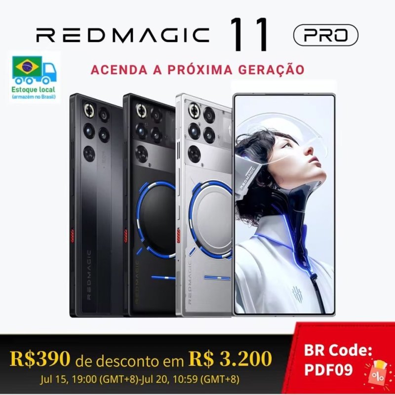 REDMAGIC 11 Pro Gamer Snapdragon 8 Elite Gen 5 24GB RAM 1TB 7500mAh IPX8