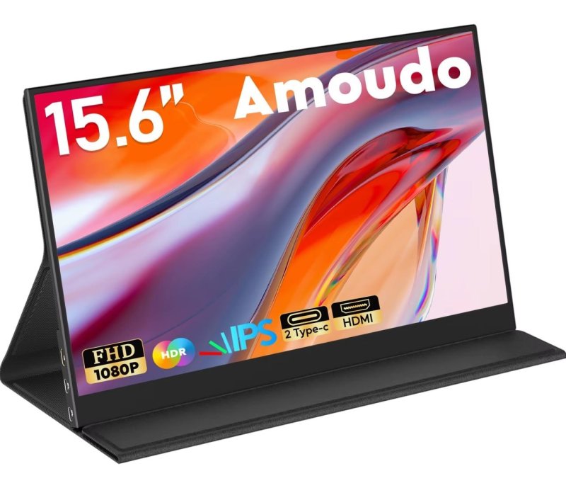 Monitor Portátil Amoudo 15,6" Full HD 1080P IPS
