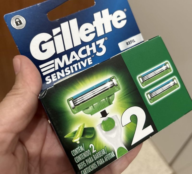 Gillette Mach3 Sensitive Carga Aparelho de Barbear com Aloe 2 Unidades