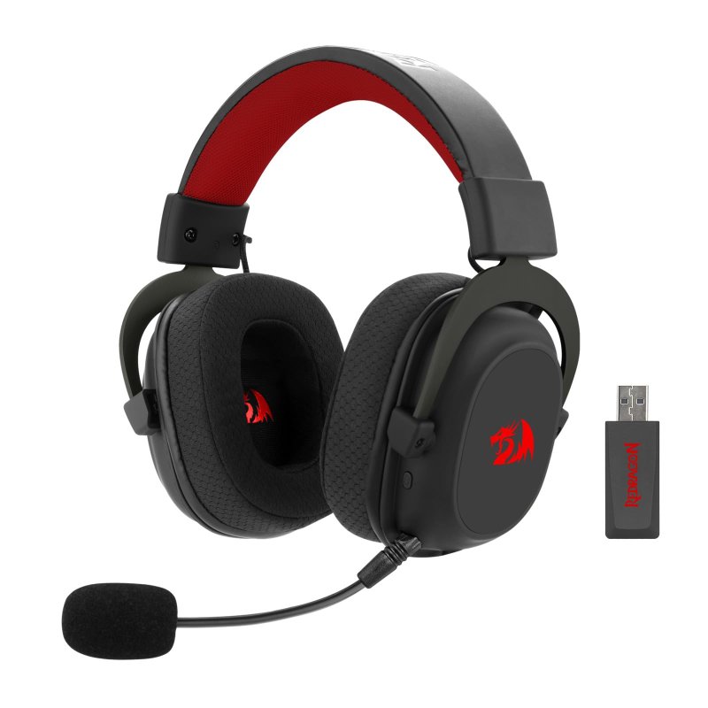 Headset Gamer Redragon Zeus Pro Preto Sem Fio 7.1