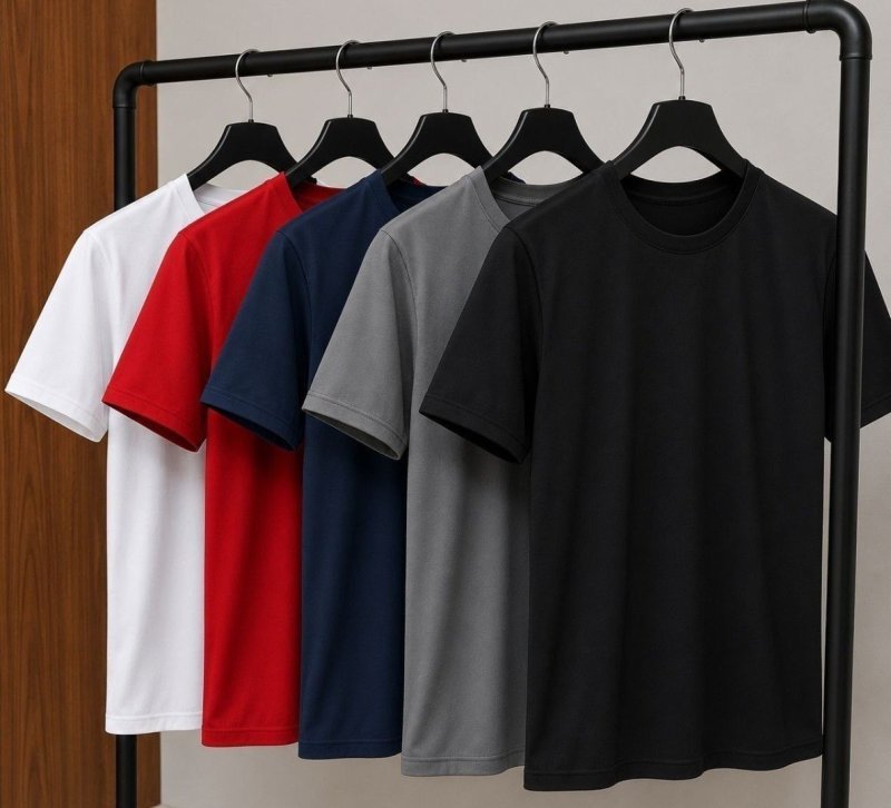 Kit 5 Camisetas Básicas Masculina Dry Fit Lisa Tradicional