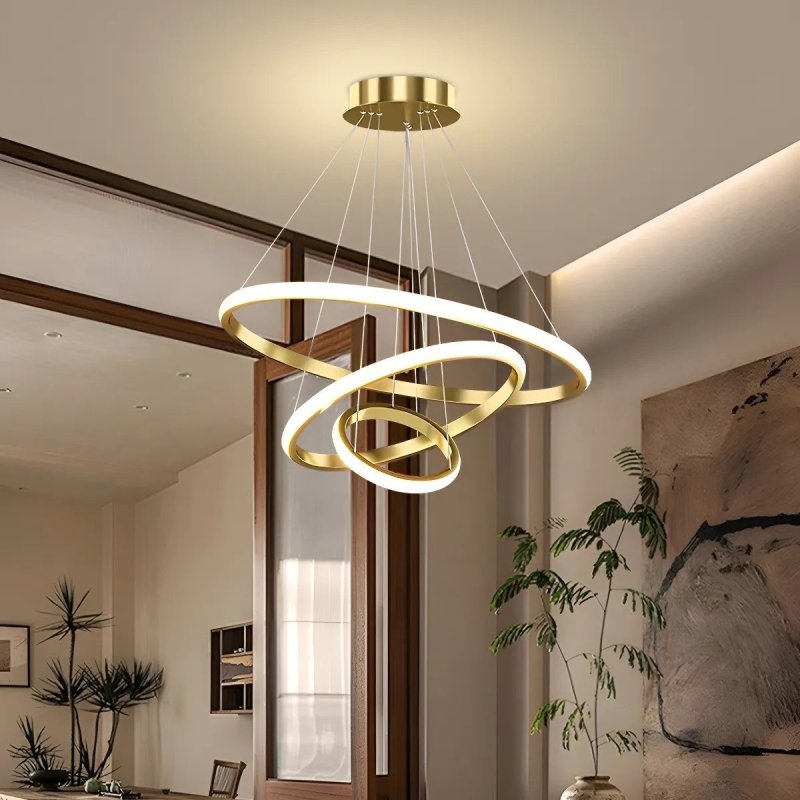 Lustre Led Sala Moderno 60w 3 Arcos Pendente Luminária Teto