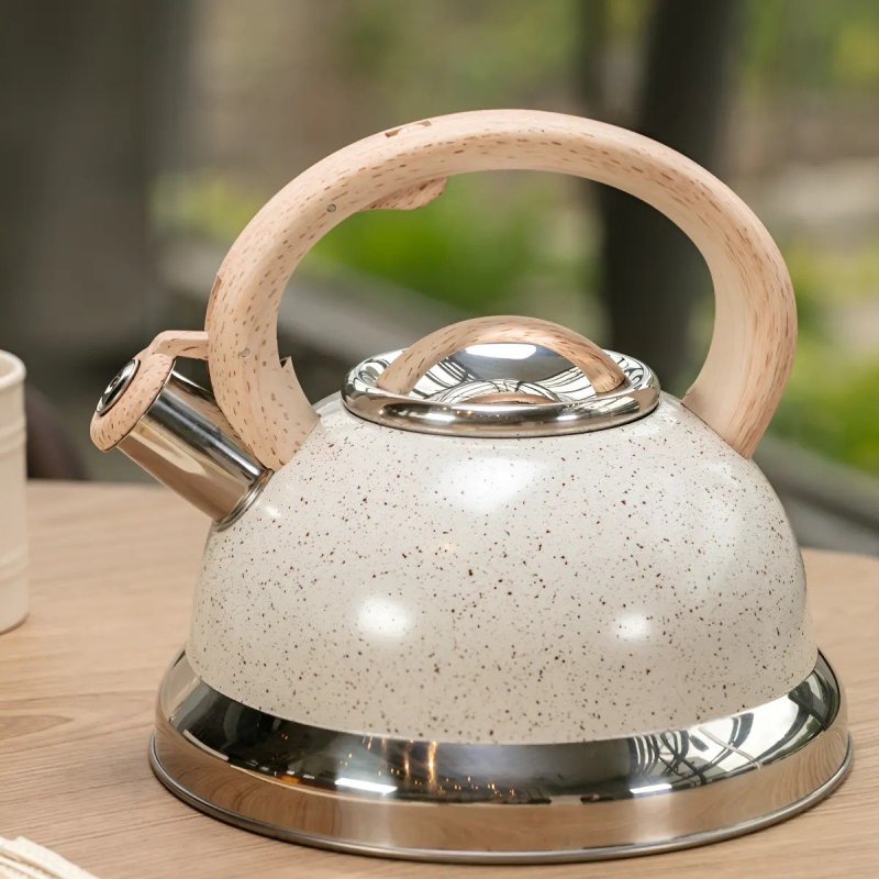 Chaleira Bule Alumínio Com Apito Roma Vanilla Brinox 2,7L + Frete Grátis