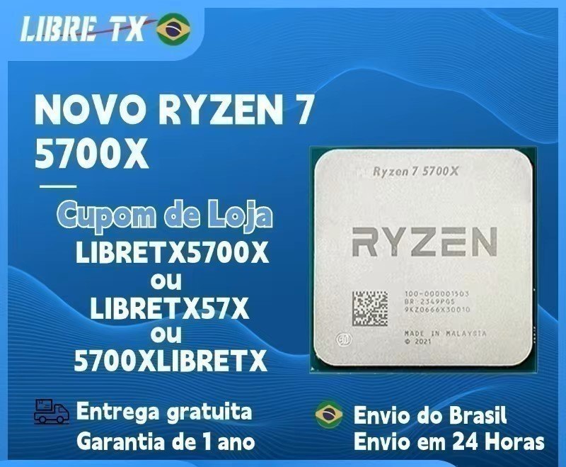 CPU Ryzen 7 5700x DDR4 AM4 Processador AMD R7