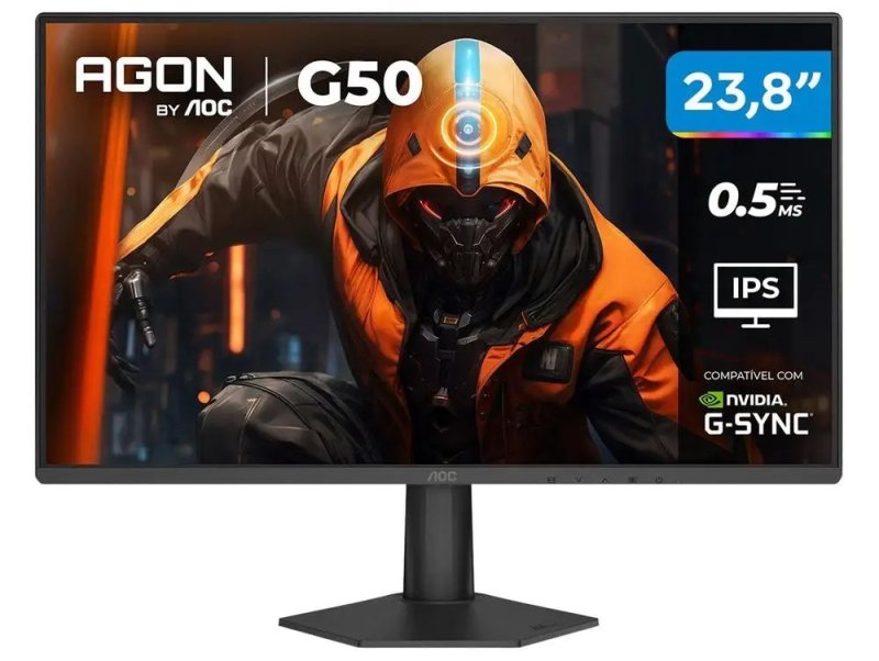 Monitor Gamer AOC 23,8" Full HD 144Hz Agon G50 IPS 0,5ms 24G50F/57