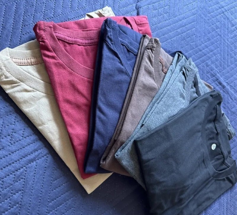 Kit 7 Camisetas Basica Lisa Algodão Premium Masculina