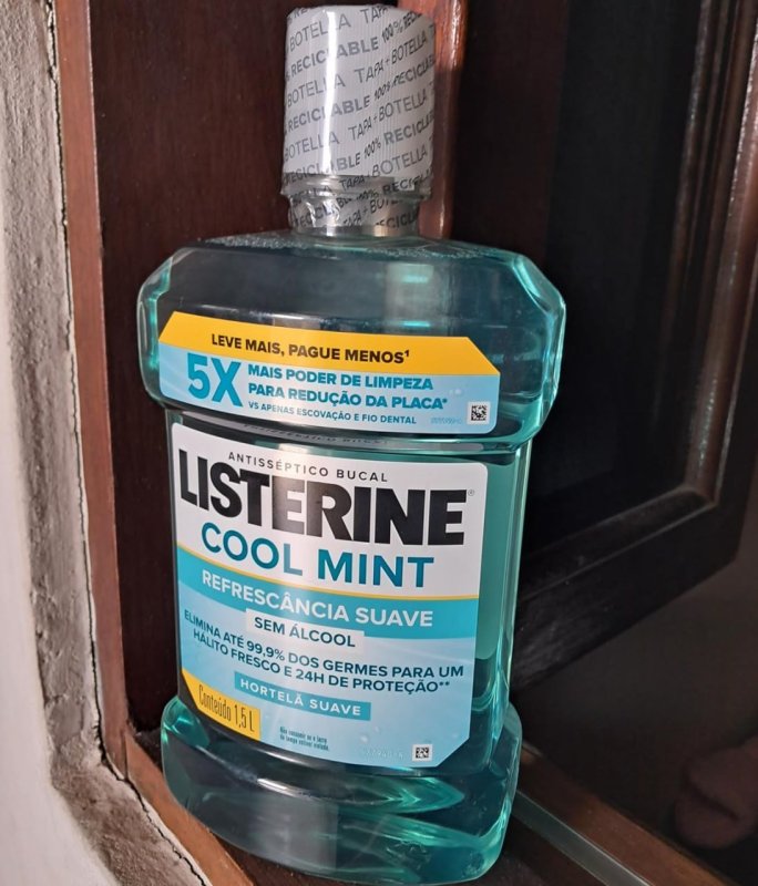 Listerine Cool Mint Enxaguante Bucal Sem Álcool, 1,5l