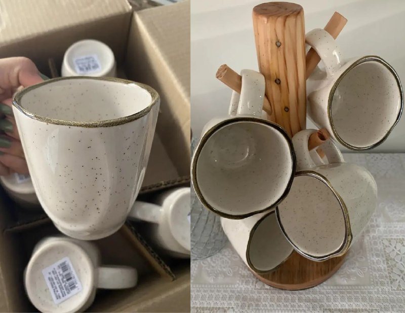 Conjunto De 6 Canecas Ryo Maresia 260ml Oxford Branco