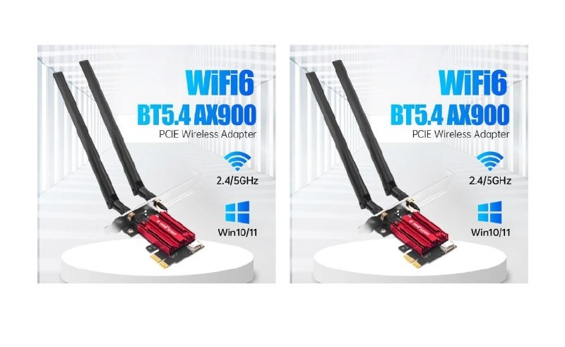 2 unidades - Wifi 6 Fenvi Pciexpress Ax900 + Bluetooth 5.4