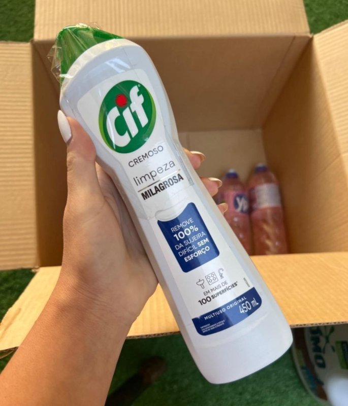Cif Cremoso Limpeza Milagrosa Remove 100% Da Sujeira 450 Ml