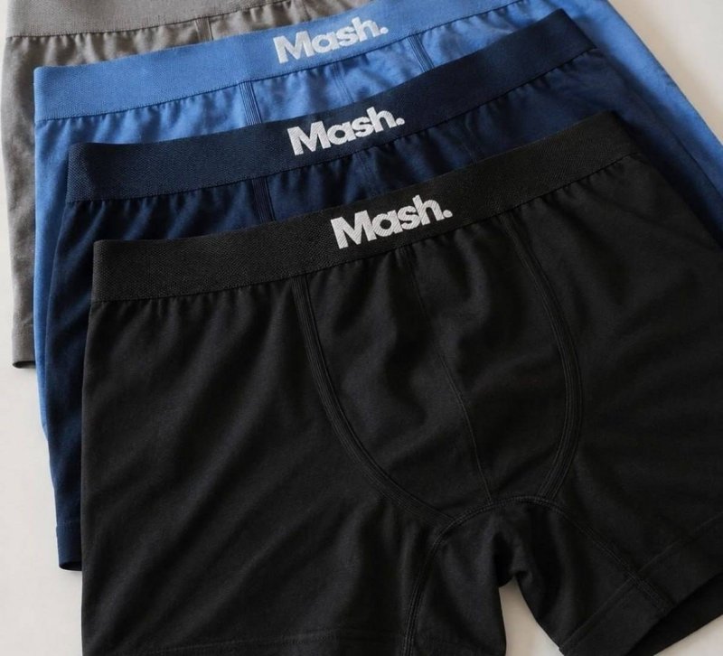 Kit Com 4 Cuecas Boxer Microfibra Mash Box Sem Costura