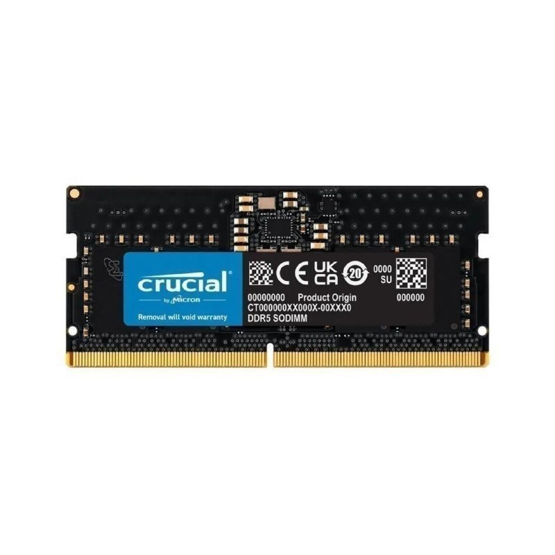 Memória Para Notebook Crucial 8gb Ddr5 4800mhz Sodimm Ct8g48c40s5 Cor Preto