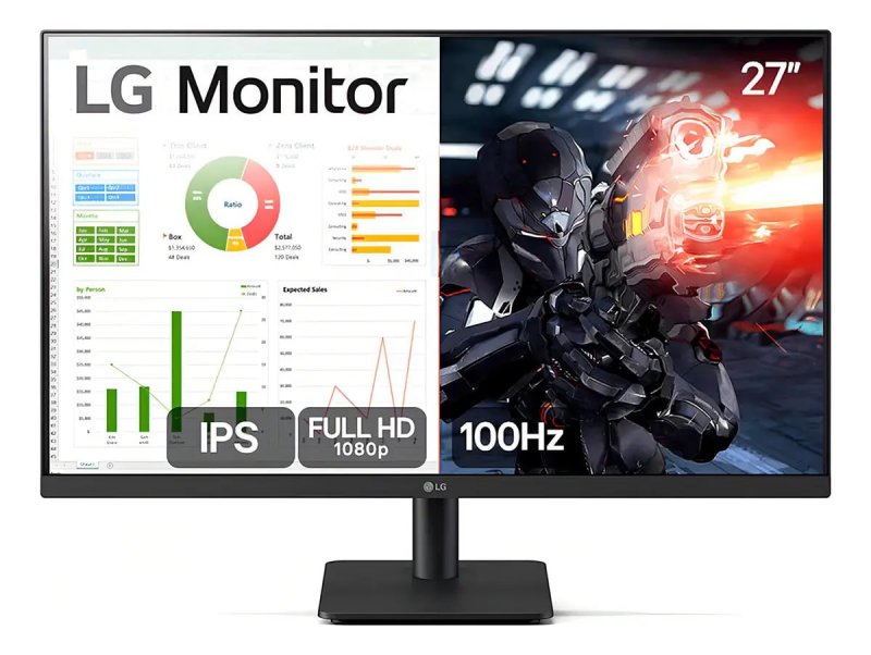 MONITOR GAMER LG 27'' 100Hz 5ms Full HD IPS 27MS500 - Preto
