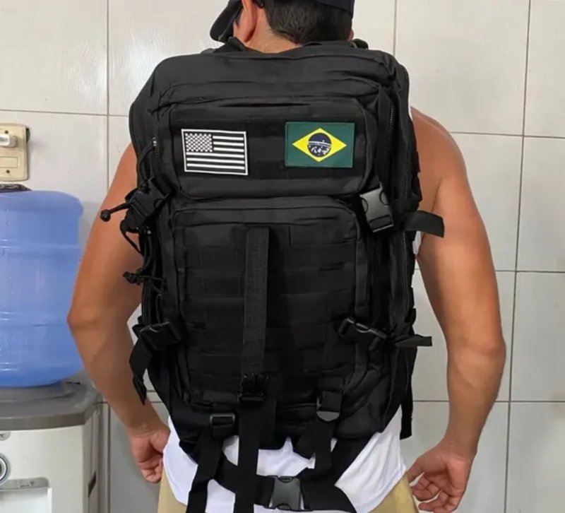 Xiaobang Mochila Tática Impermeável Militar Reforçada Grande 50litros Cor Preto Desenho Do Tecido Liso